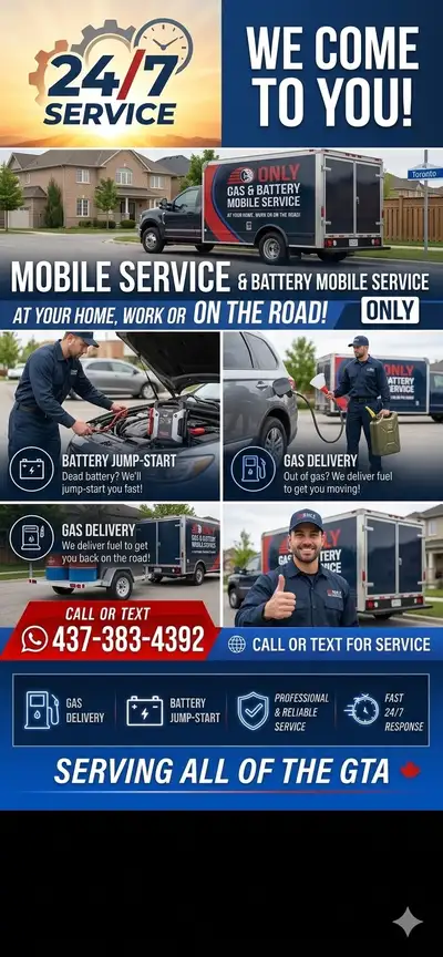 car battery jump start/Gas delivery , View more