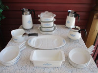 Selection of Vintage Corning Ware in Cornflower Blue