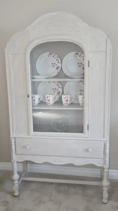 GORGEOUS Beige Hutch / Display Cabinet, View more