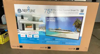Brand new in the box 4. 75inch Neptune outdoor partial sun TVs. These TVs were purchased for a busin...