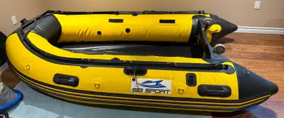 For sale in next to new shape inflatable boat SIB Sport 8’ L,with boat included 2 pumps, manual and...