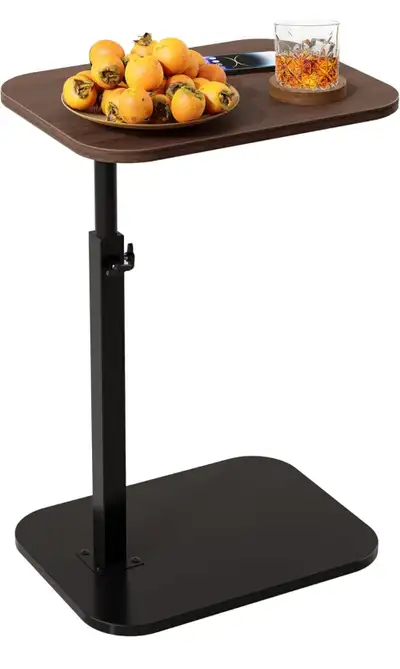 C Shaped End Table, Adjustable Height Couch Side Table, Horizont, View more