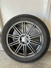 Set of P245 50R20 tires and rims