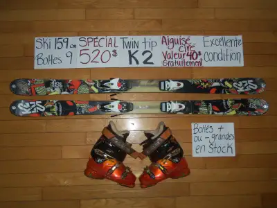 Ensembles de ski alpin twin tip 150 163 168 172 178 180 cm, View more