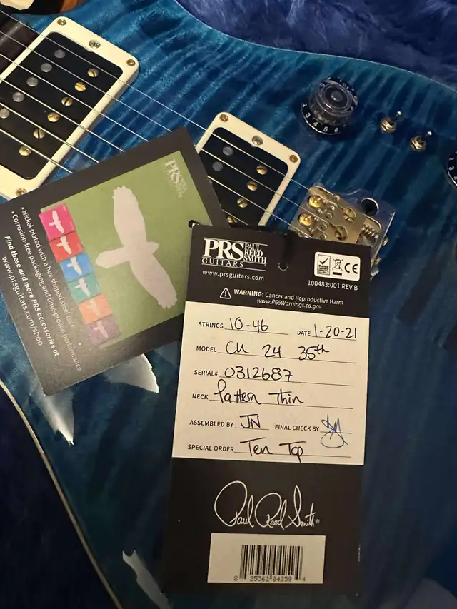 PRS Custom 24 – 35th Anniversary (2021) – 10-Top – Cobalt/Matteo in Guitars in Calgary - Image 5