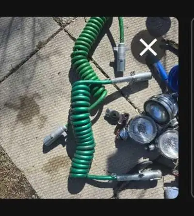 Tractor parts. Service airline blue curly...20.00 ABS light cord green curly...100.00 each. Aircraft...
