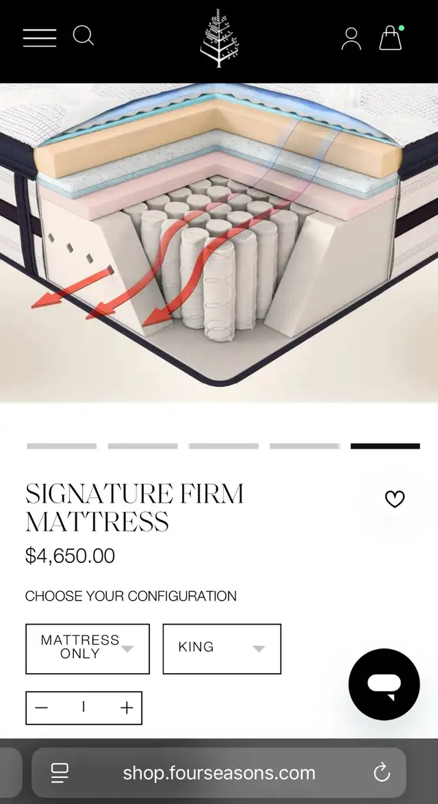 ✨✨Matelas Four Seasons King Size – Luxe & Confort – Comme Neuf✨✨ in Beds & Mattresses in City of Montréal - Image 5