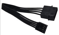 Adapter Power Cable 4 pin Molex to Floppy - Black, 13cm