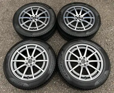Wheels: Two-Tone Grey AMG 20 Inch OEM Fitment: Benz GLE-Class GLE 350 / 450 / 53 / 63 (Years 2020 An...