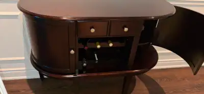 Side Table with Wine Rack, View more