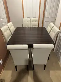 Solid wood table with 8 chairs 