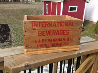 VTG Wood Soda Pop Crate International Beverages 