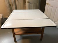 Antique enamel top kitchen table
