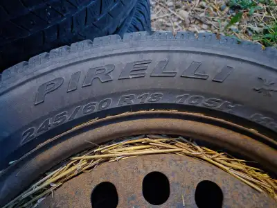 245/60/r18 Off a Ford edge one is flat i think .. Free for the taking..