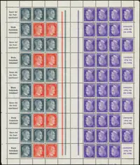 WW2 German Reich stamp 1941 MHB70 HAN1.1 Full Sheet.