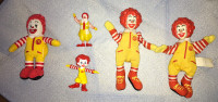 Lot de jouets Mcdonald / Ronald McDonald (1985, 2002, 2007).