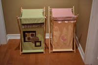 Two kids clothes hampers
