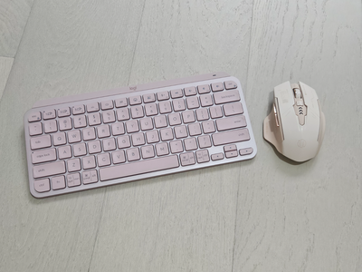 Logitech MX Keys Mini Wireless - Rose (with Mouse), View more