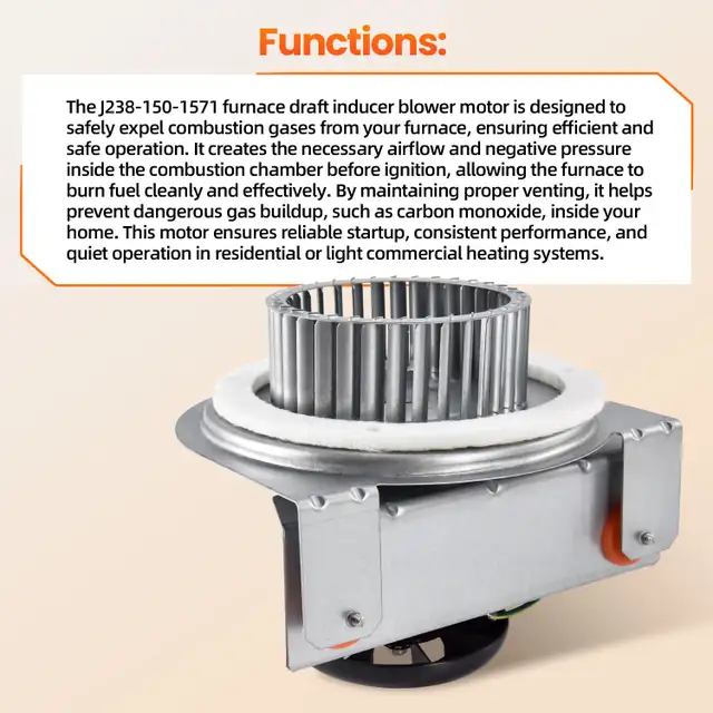 J238-150-1571 Draft Inducer Blower Motor for Carrier/Bryant Furn in Heating, Cooling & Air in Oshawa / Durham Region - Image 7