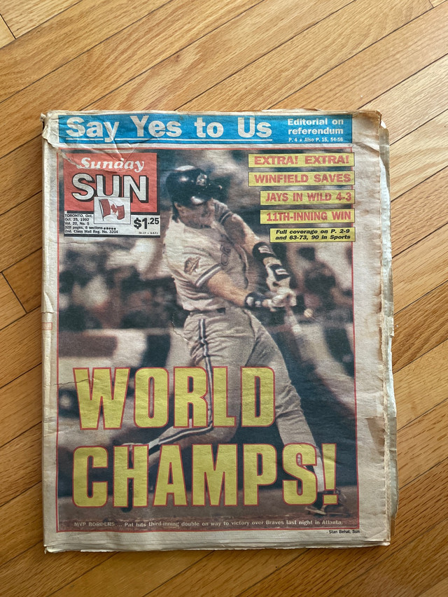 Toronto Sun Newspaper Blue Jays in Arts & Collectibles in Mississauga / Peel Region