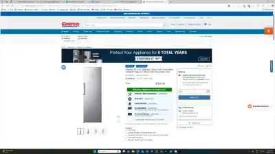 WANTED DOOR Hisense 10 cu Convertible Upright Fridge/Freezer, View more