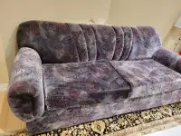 Black and purple sofa bed, missing mattress