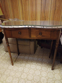 Vintage solid wood vanity table