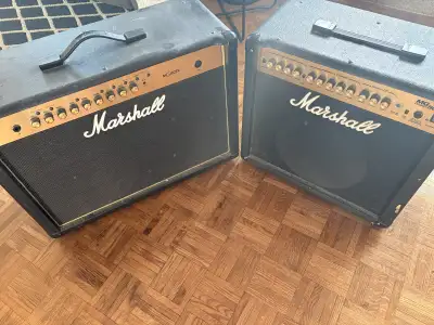 Used Marshall Amplifiers 1) Marshall 50DFX with a missing Potentiometer 2) Brand New Marshall MG102F...