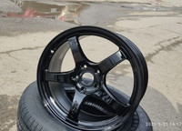 18" 5x114.3 Glossy black rims for sale : Rays 57CR