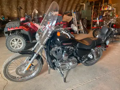 Has quick attach windshield and backrest. Original muffler available. Fresh oil change. Great bike.