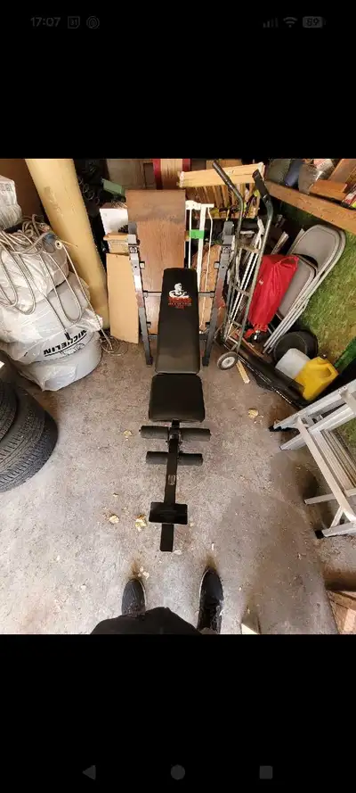 Weider 146 weight, preacher curl and leg extension bench., View more