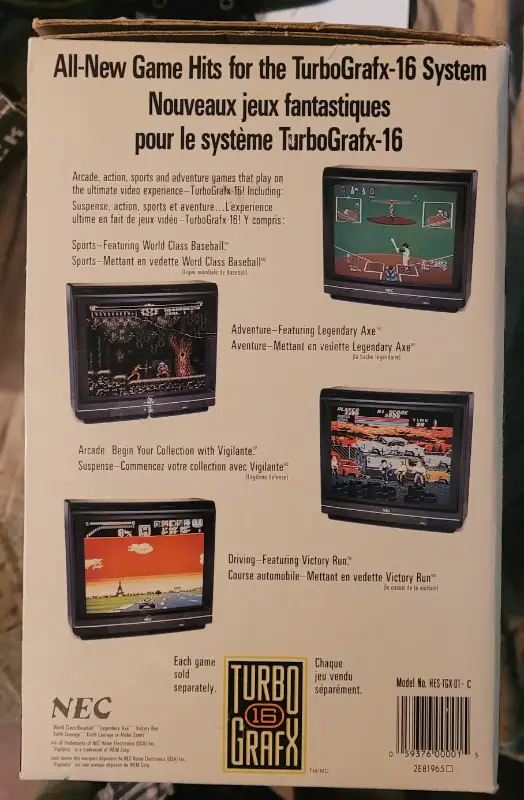TurboGrafx-16 (TG16) nearly CIB and very nice cosmetic condition in Older Generation in Ottawa - Image 5
