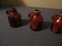 3 RARE MINIATURE JUGS-1975-NSA-LAURENTIAN ART POTTERY-MONTREAL