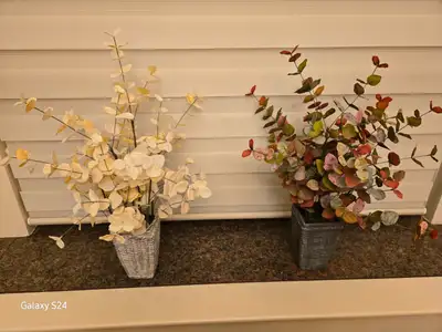 Deco flowers price : $15/each and $25 for both