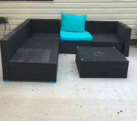 New 6 person wicker sectional set