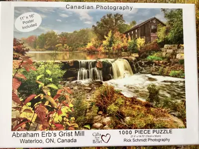 Abraham Erb’s Grist Mill, Waterloo, ON 1,000-piece puzzle, View more