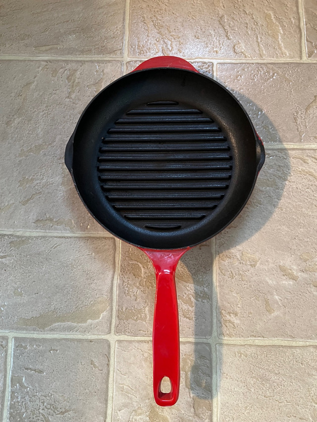 La Campagne Red Enamel Cast Iron Skillet in Kitchen & Dining Wares in London
