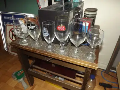 6 Wine & BEER GOBLETS BUNDL:ELORA,MUSKOKA,STEAM,STELLA,OLYMPICS,, View more