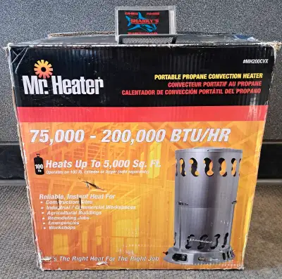 MR. HEATER MH200CVX PORTABLE PROPANE HEATER WITH BOX (25758813), View more