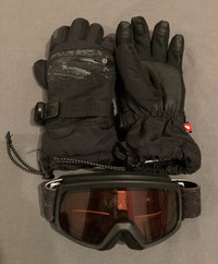 Ensemble lunettes, gants de ski et sous-gants