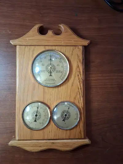 Baromaster Baromètre Température Hygromètre Bois Station Météo France Vintage (1) 50$ NEGO - Possibi...