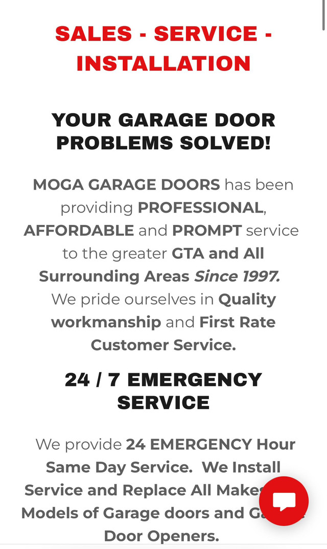 SERVING GTA 20+ YEARS✅- GARAGE DOORS & OPENERS - SALES & RE .. in Garage Doors & Openers in Mississauga / Peel Region - Image 4