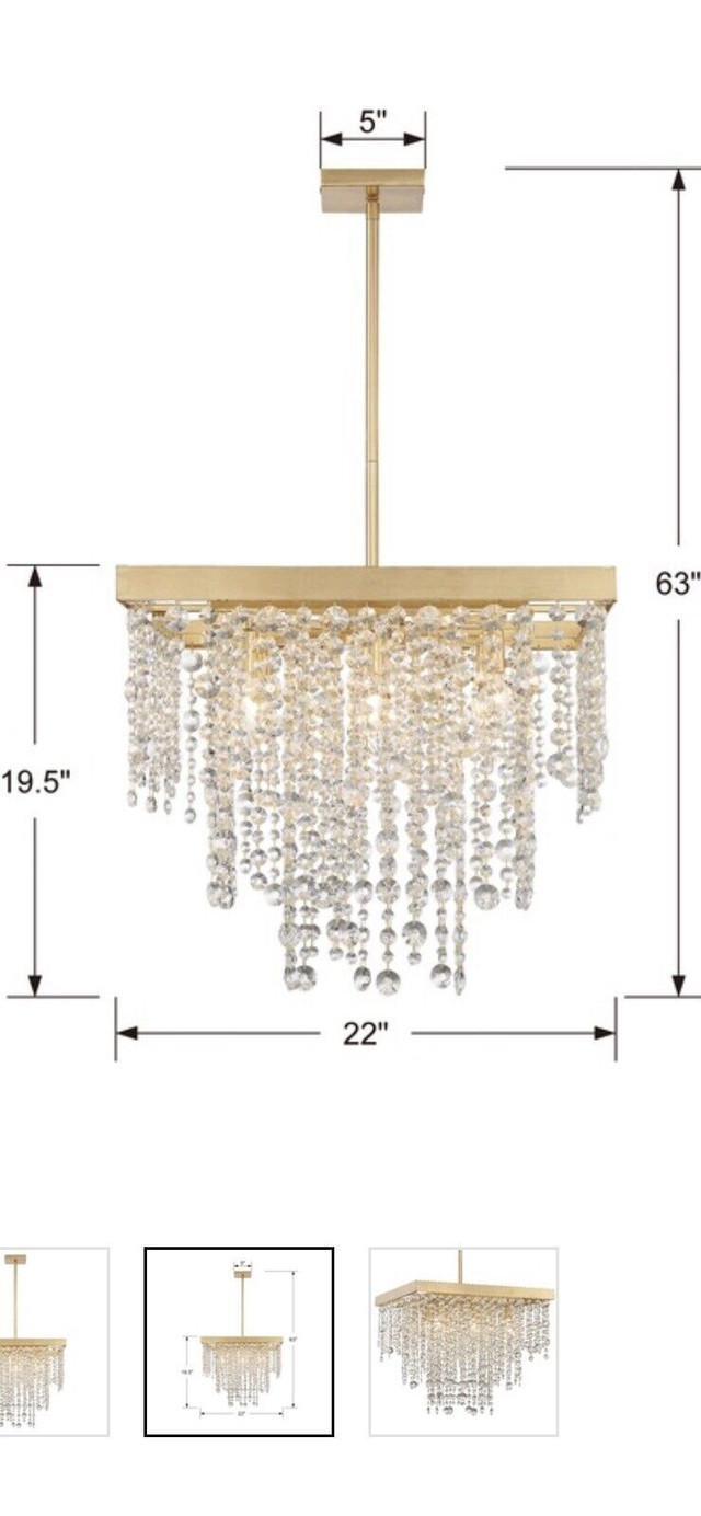 Crystorama Winham WIN-618-GA-CL-MWP Eight Light Chandelier in Indoor Lighting & Fans in Edmonton - Image 2