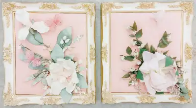 16 inches x 18.25 inches May be used with existing decorative flower arrangements or remove the art...