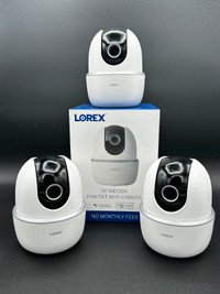 4x Lorex Pan & Tilt Indoor Security 2K Camera's - Wifi