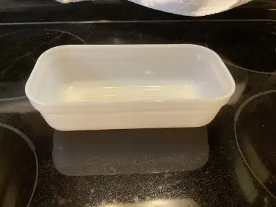 FIRE KING MILK GLASS REFRIGERATOR DISH BOX, View more