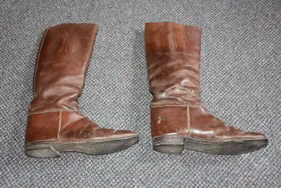 Vintage 1940's Ladies Leather Riding Boots, View more