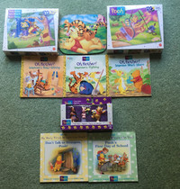 Winnie the Pooh Books (5), Puzzles (2), Figures (3) & Mousepad