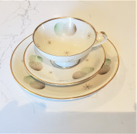 RETRO ATOMIC cup saucer plate TRIO by Johann Haviland