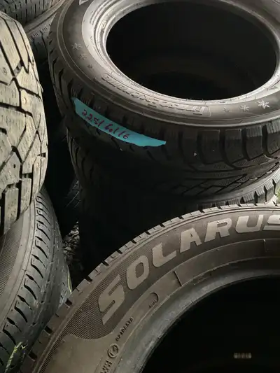 I am offering a set of used Solarus winter tires, size 225/60R16, perfect for providing traction and...